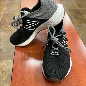 New Balance Kids Black and Gray Slip-On Athletic Sneakers